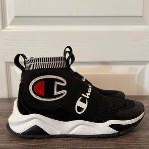 CHAMPION RALLY PRO BLACK AND WHITE SHOES
